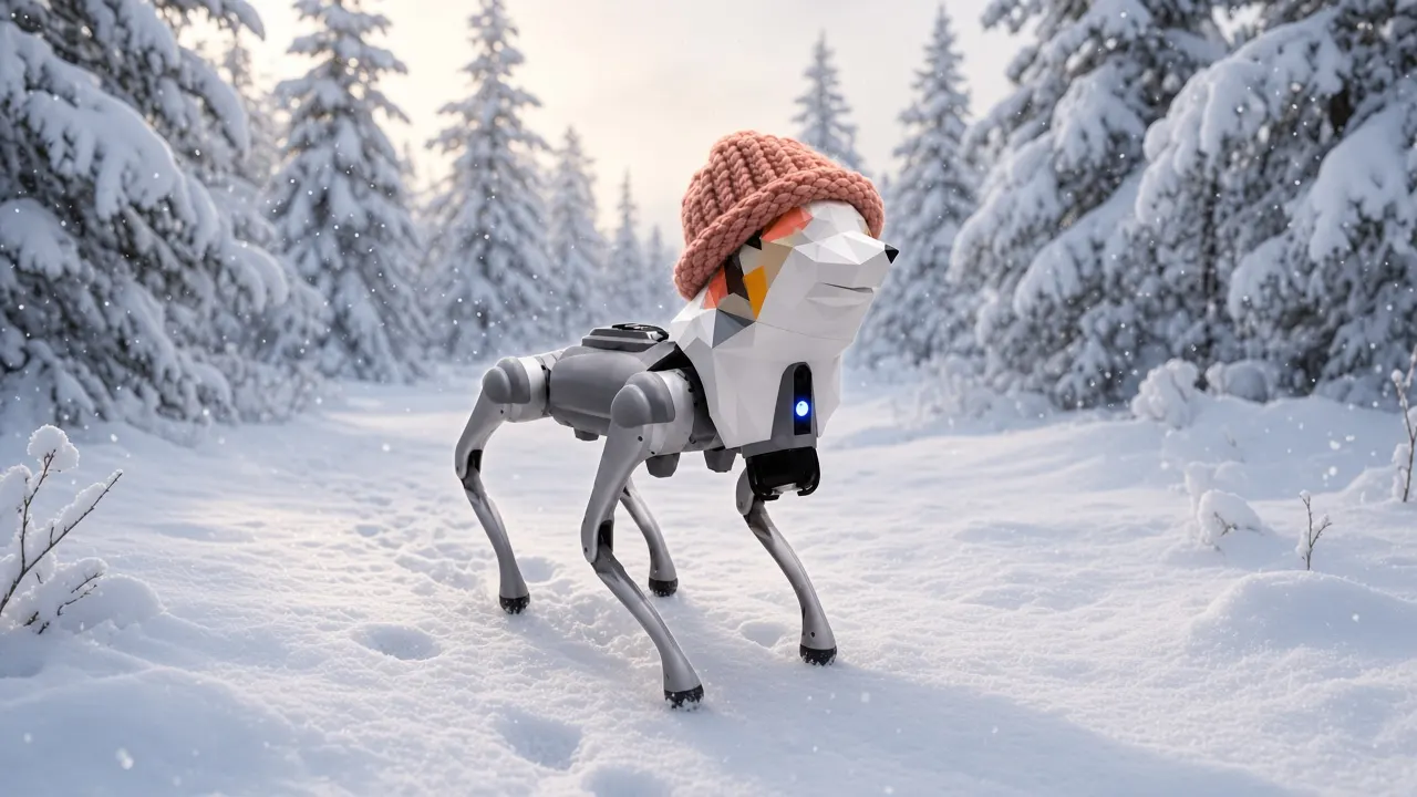 Hatchan in snowy Hokkaido